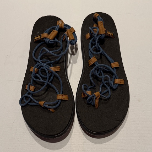 Teva Shoes - Teva Black Sandals with Blue and Brown Accents